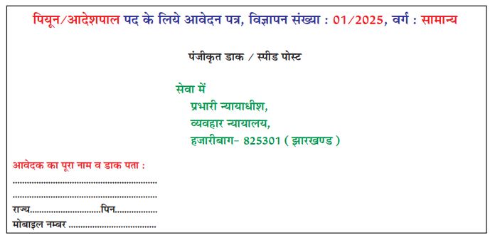 Peon and Driver Recruitment Offline Form