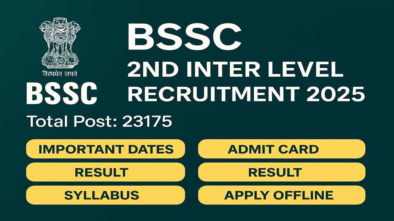 BSSC 2nd Inter Level Recruitment 2025
